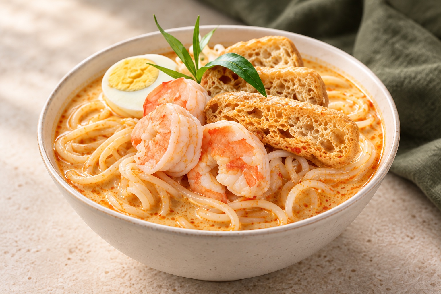 Illustrative white laksa concept